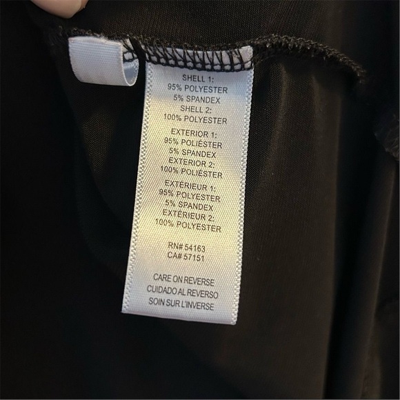 Calvin Klein Women's Black Mixed Media Short Sleeve Blouse Size M - Picture 5 of 13